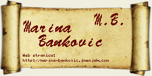 Marina Banković vizit kartica